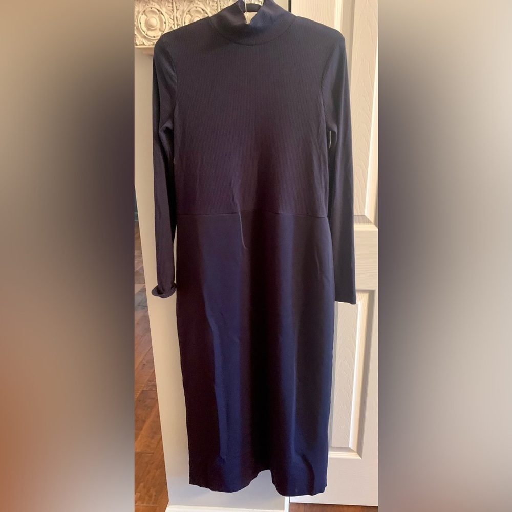 Zara Navy Long Sleeve Dress NWT - Small - Picture 3 of 7